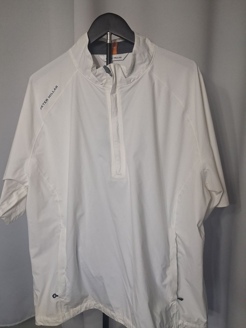 Peter Millar Men’s White Short-Sleeve  Pullover